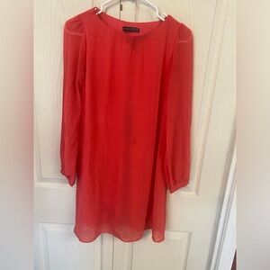 Atmosphere Orange Color Long Sleeve Dress With Lining Size: 12